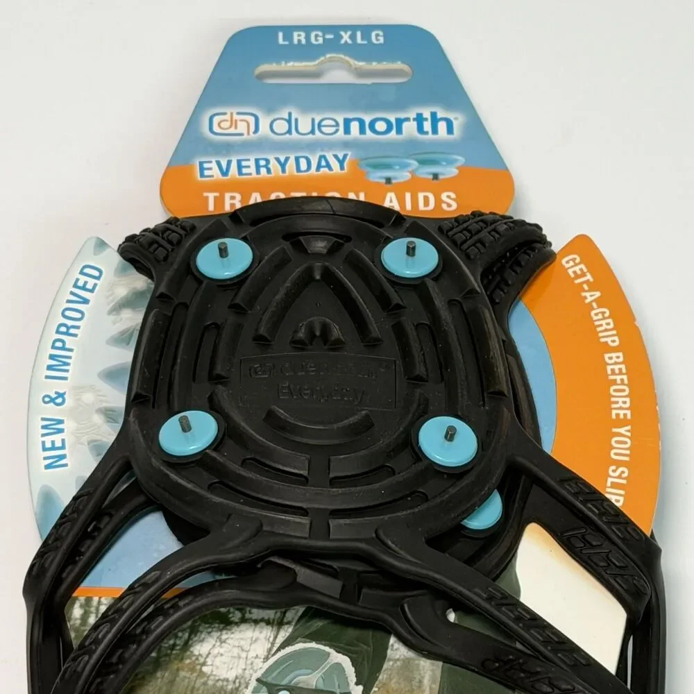 DueNorth Unisex Shoe Traction Aid For Snow and Ice L/XL w/ Spikes NWT